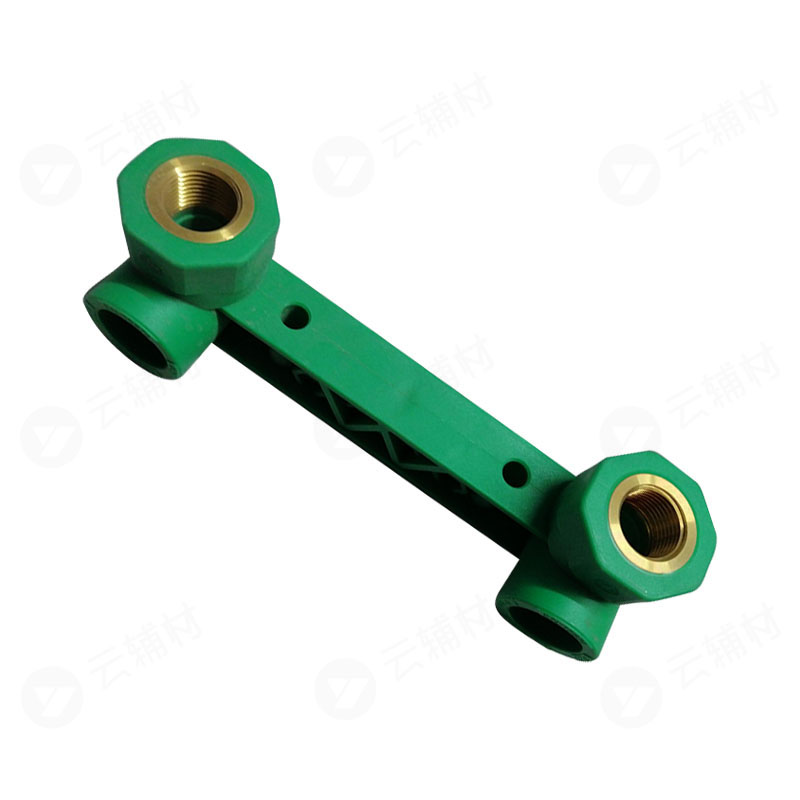 微朗绿色PPR 连体双内螺弯头20*1/2