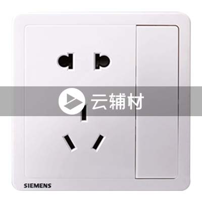 西门子致琦雅白10A 二三极插座带双控开关