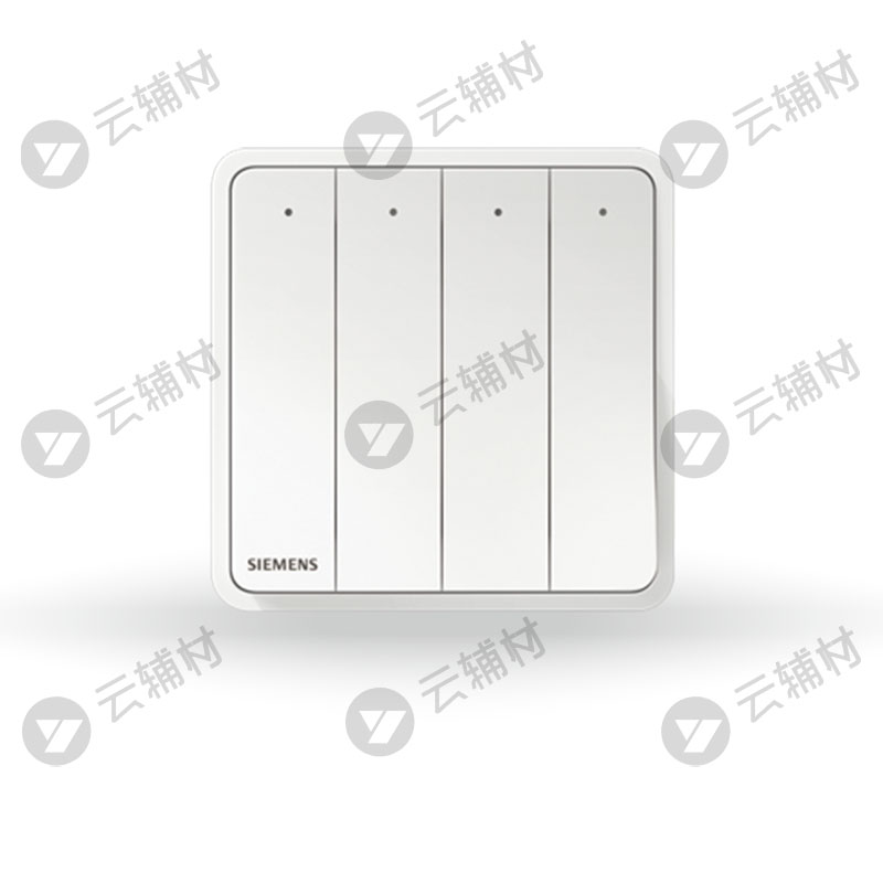 西门子睿绎辰曦白16AX四位单控开关带LED指示